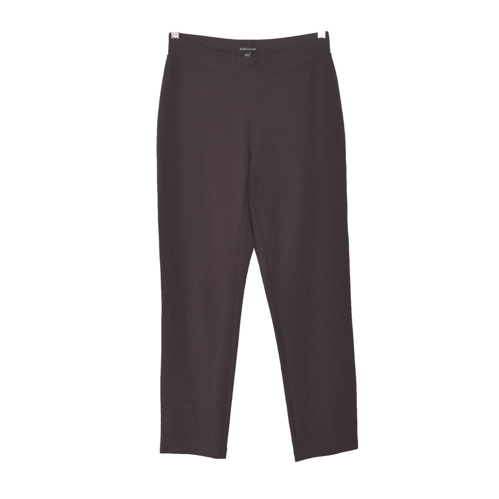 A4 Auth EILEEN FISHER Stretchy Plum Tencel Blend Elastic Waistband Pants Size XS